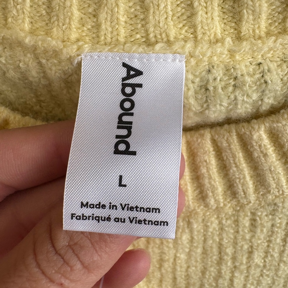 Abound Soft Yellow Crew Neck Sweater - Picture 4 of 7